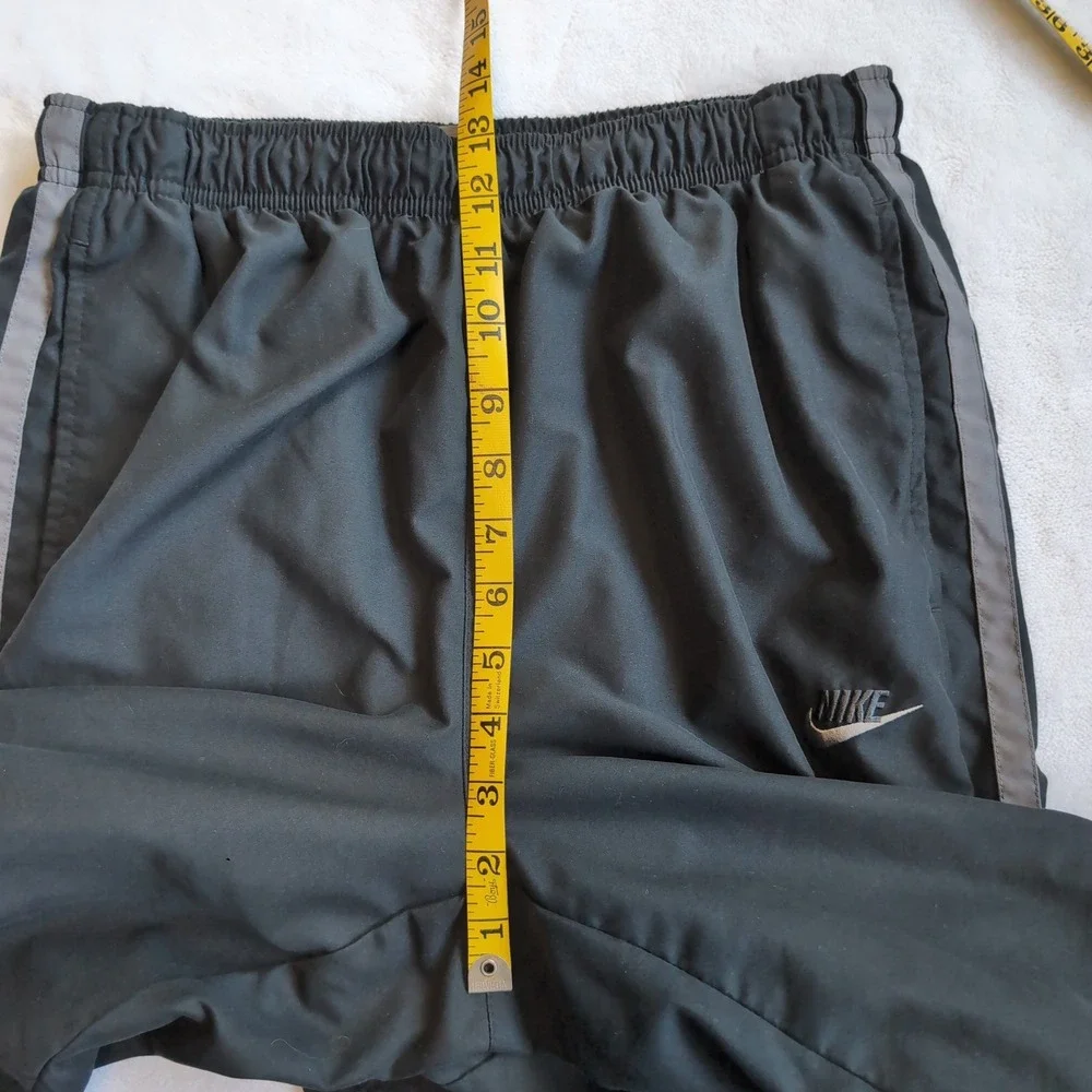 Vintage‎ Nike Woven Cargo Track Pants Mens L Black Lined Windbreaker Baggy Y2K